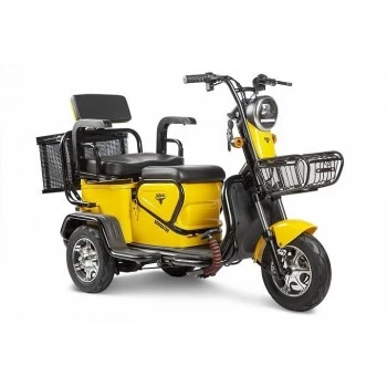 Электрический трицикл Rutrike Навигатор Желтый